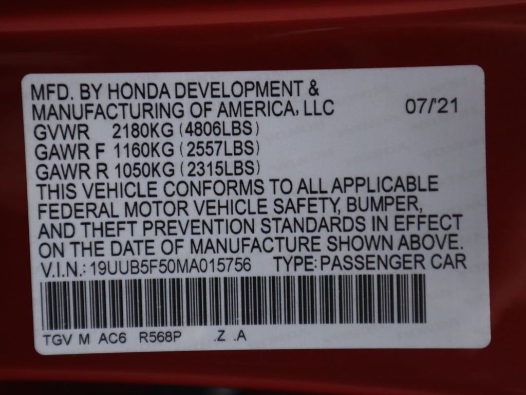 2021 Acura TLX FWD w/A-Spec Package - 21147262 - 35
