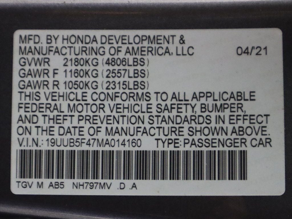 2021 Acura TLX FWD w/Technology Package - 22583288 - 43