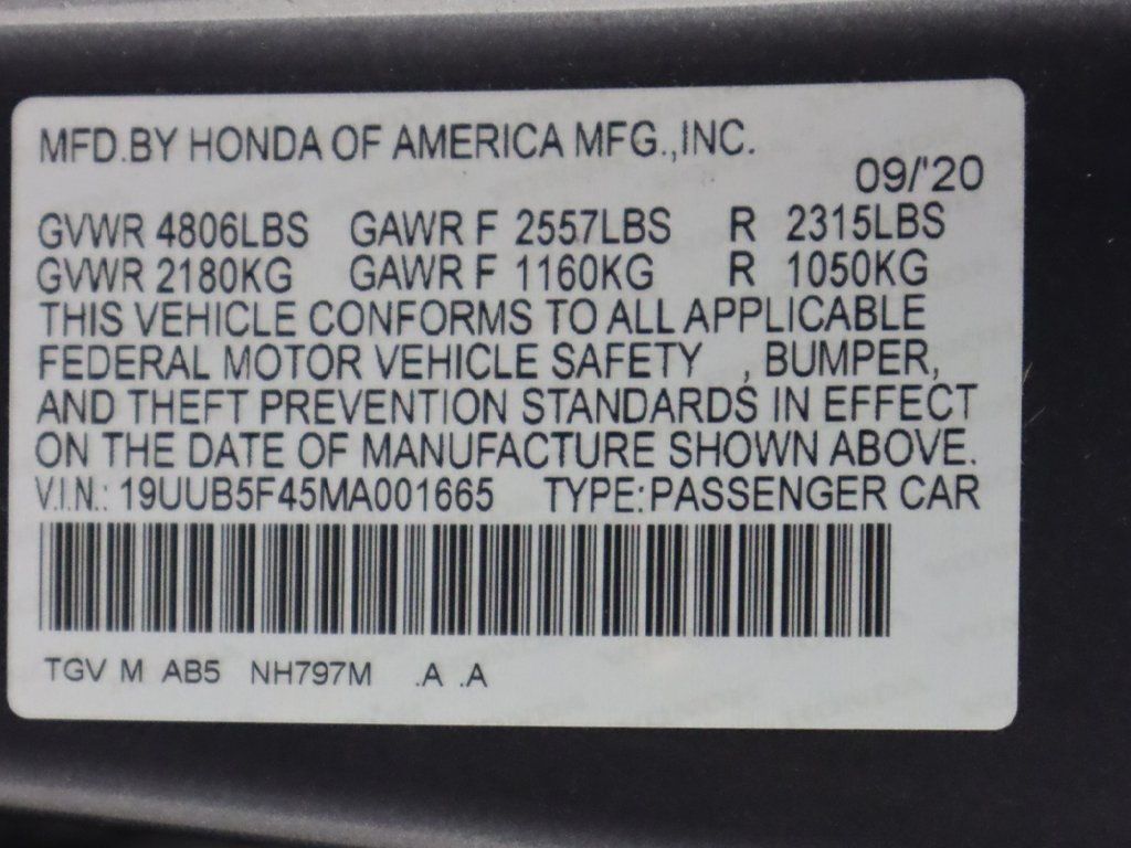 2021 Acura TLX FWD w/Technology Package - 22738560 - 56