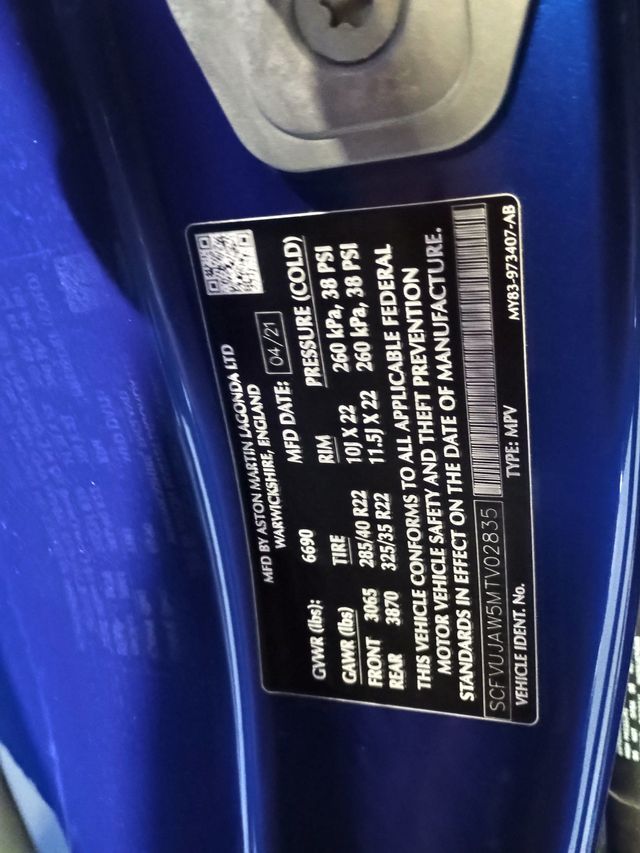 2021 Aston Martin DBX AWD Florida SUV - 22977714 - 55