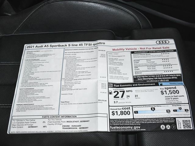 2021 Audi A5 Sportback 45 S line Premium Plus - 23056373 - 55