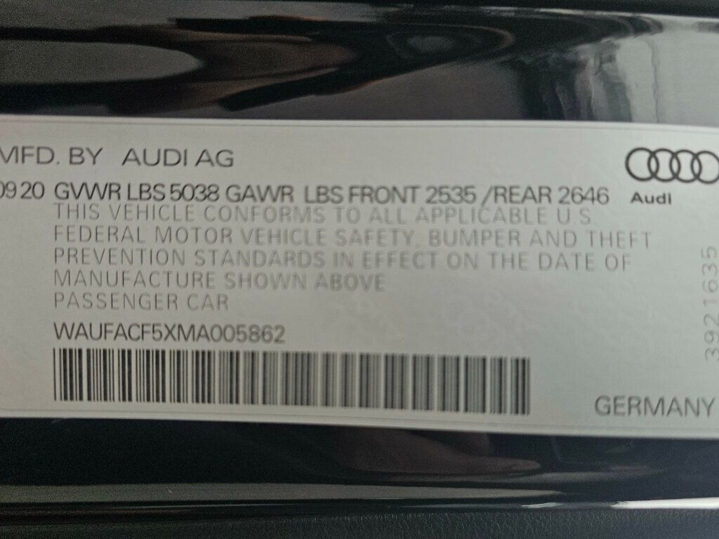 2021 Audi A5 Sportback S line Premium Plus 45 TFSI quattro - 22964578 - 44