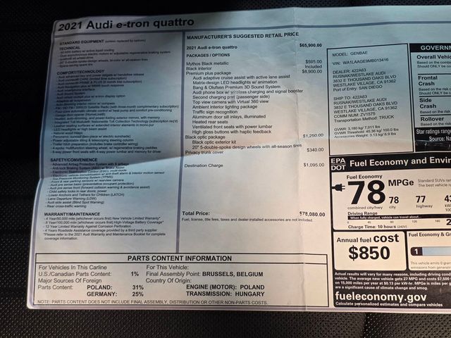 2021 Audi e-tron Premium Plus quattro - 22985908 - 45