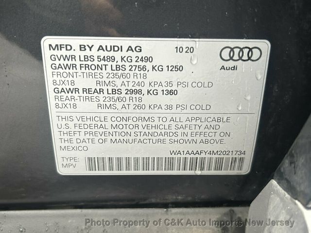 2021 Audi Q5 PREMIUM! PANO ROOF! CONVENIENCE PKG!!! - 23071856 - 54