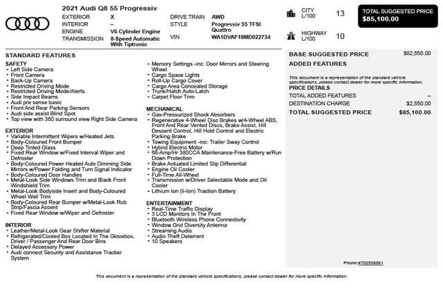 2021 Audi Q8  - 23061132 - 2