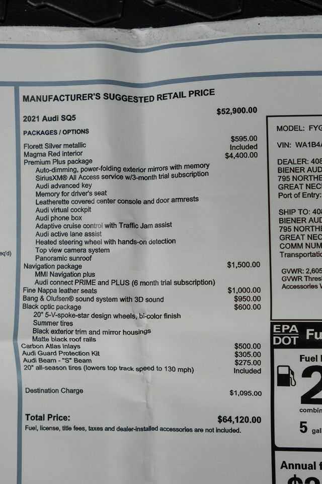 2021 Audi SQ5 Premium Plus 3.0 TFSI quattro - 22986821 - 13