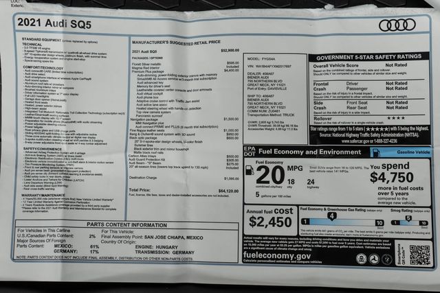 2021 Audi SQ5 Premium Plus 3.0 TFSI quattro - 22986821 - 14