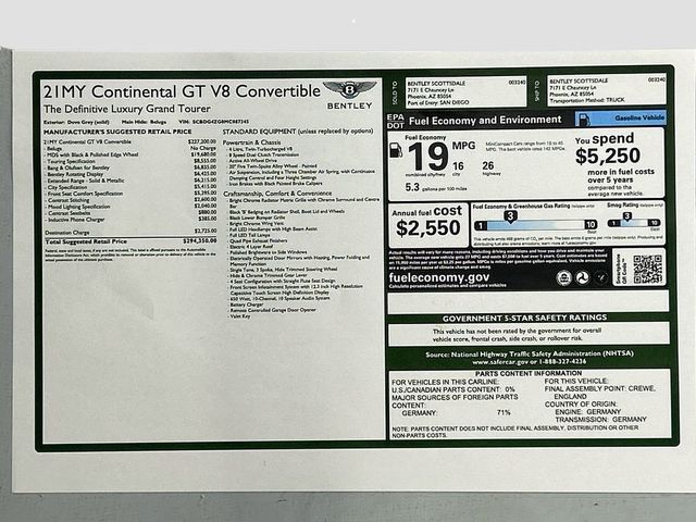 2021 Bentley Continental GT V8 Convertible - 23001236 - 16