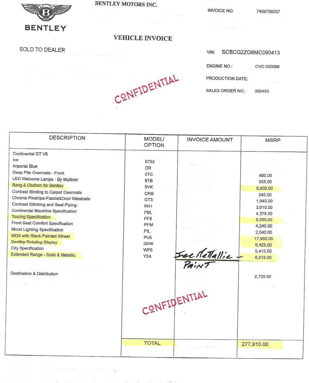 2021 Bentley GT MULLINER ICE METALLIC...7,385 Miles...Mulliner Pkg - 23019316 - 4