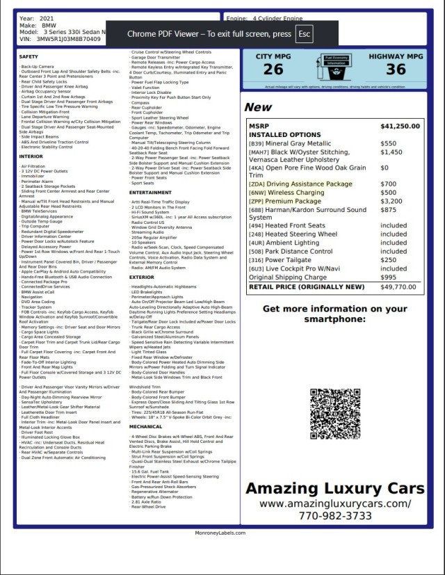 2021 BMW 3 Series 330i - 23047298 - 23