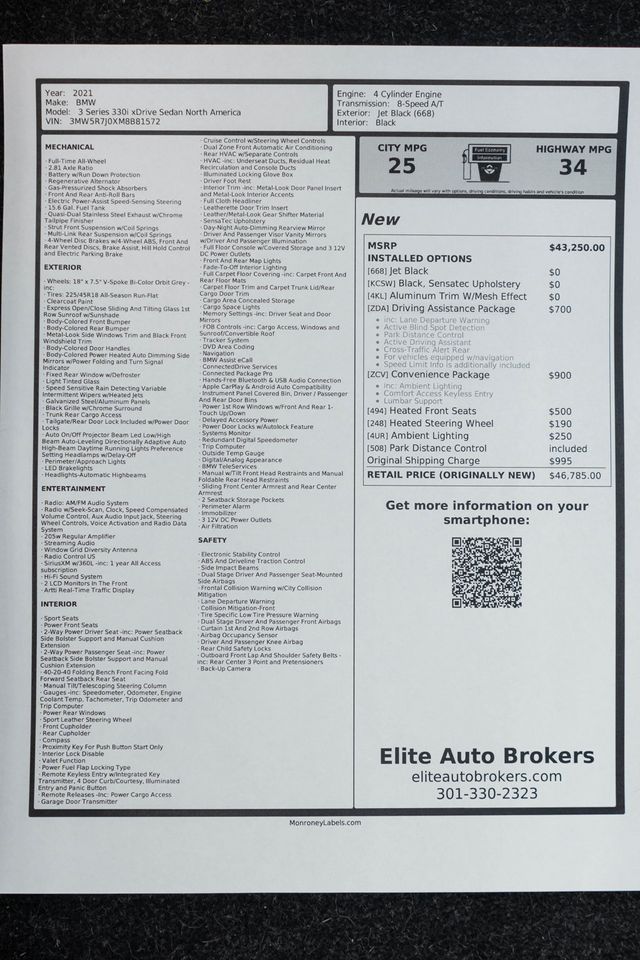 2021 BMW 3 Series 330i xDrive - 22955082 - 50