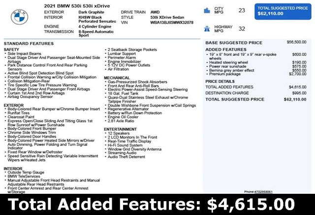 2021 BMW 5 Series 530i xDrive - 22966983 - 2