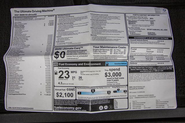 2021 BMW X5 sDrive40i Sports Activity Vehicle - 22947549 - 41