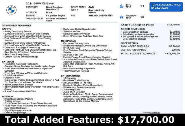 2021 BMW X5 M Sports Activity Vehicle - 22955508 - 2