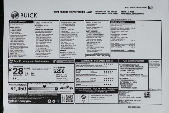 2021 Buick Encore GX AWD 4dr Preferred - 22843941 - 37