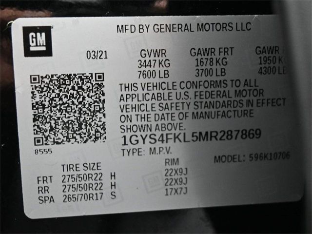 2021 Cadillac Escalade 4WD 4dr Sport - 22960449 - 6