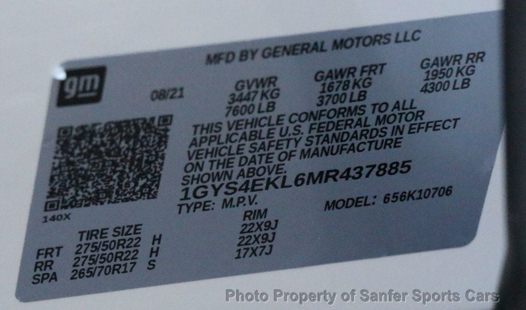 2021 Cadillac Escalade 4WD 4dr Sport - 22985921 - 52