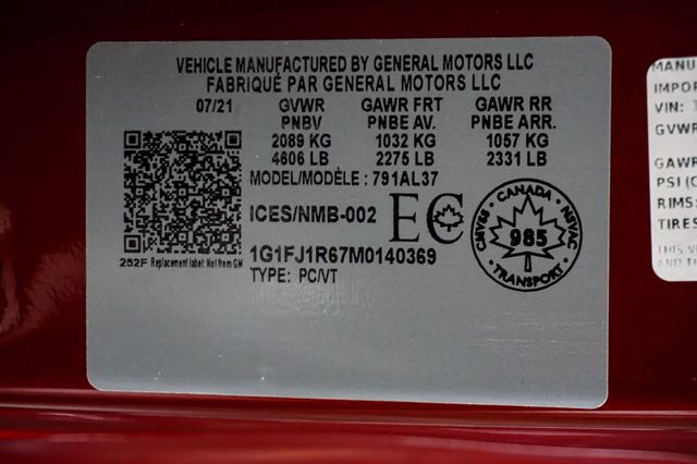 2021 Chevrolet Camaro *ZL1 1LE Extreme Track Package* *6-Speed Manual* - 22848173 - 17