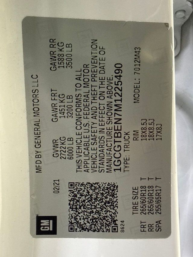 2021 Chevrolet Colorado 4WD Crew Cab 128" Work Truck - 23064502 - 21