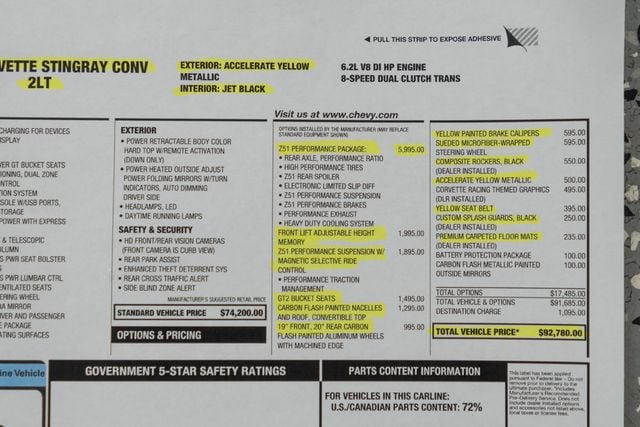 2021 Chevrolet Corvette 2dr Stingray Convertible w/2LT - 22974573 - 8