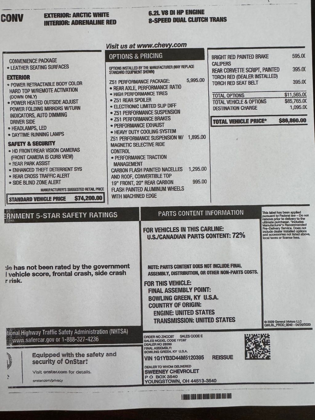 2021 Chevrolet Corvette 2dr Stingray Convertible w/2LT - 22968162 - 45