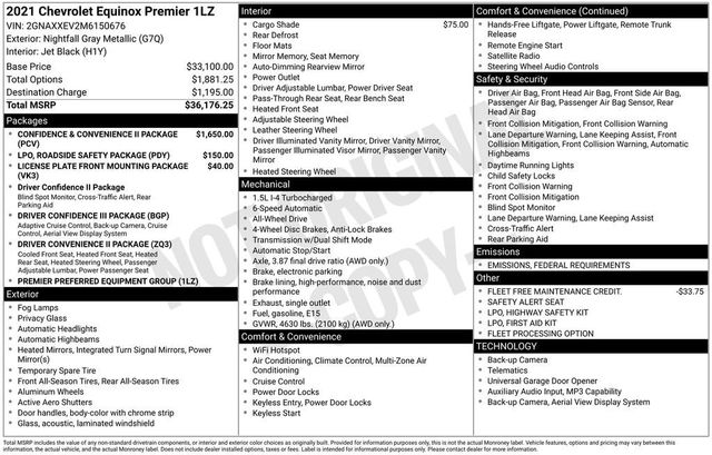 2021 Chevrolet Equinox AWD 4dr Premier - 22950420 - 5