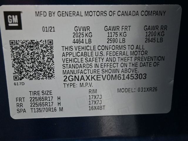 2021 Chevrolet Equinox FWD 4dr LT w/1LT - 22981754 - 8