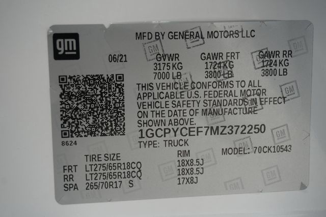 2021 Chevrolet Silverado 1500 4WD Crew Cab 147" Custom Trail Boss - 23036070 - 25
