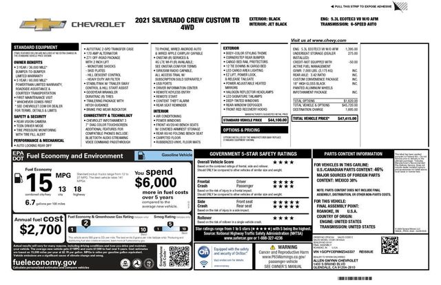 2021 Chevrolet Silverado 1500 4x4 Crew Cab Custom Trail Boss Z71 Off Road Package - 23016531 - 7