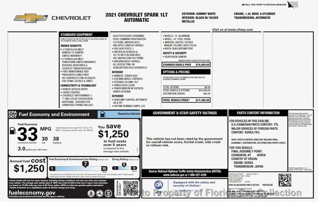 2021 Chevrolet Spark 4-Door Hatchback 1LT - 22938823 - 76