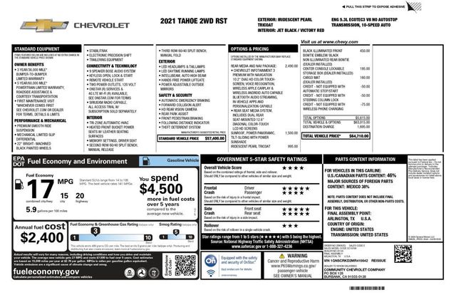 2021 Chevrolet Tahoe RST Rear Media/Nav Package - 22995901 - 6