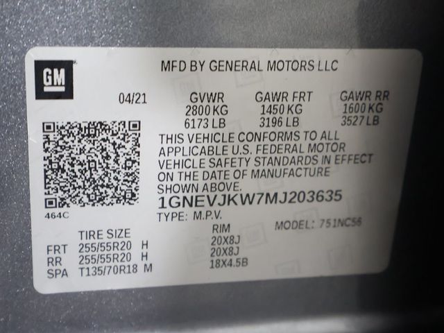 2021 Chevrolet Traverse AWD 4dr RS - 23065540 - 64