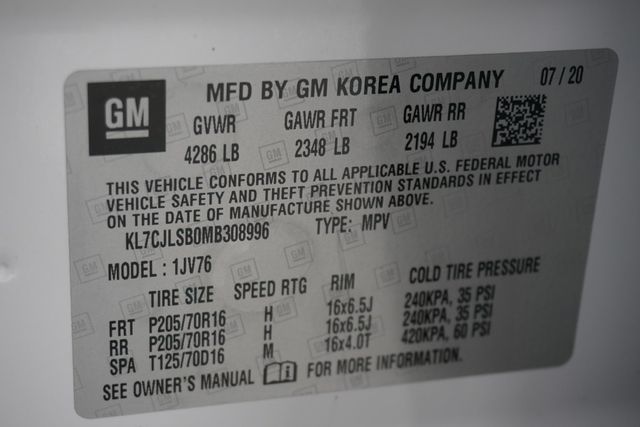 2021 Chevrolet Trax FWD 4dr LT - 22963585 - 25