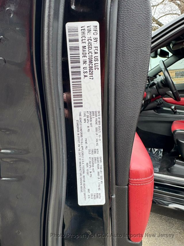 2021 Dodge Durango R/T AWD,BLACKTOP PACKAGE,2ND ROW CAPTAIN CHAIRS,SUNROOF,BLIND SP - 22995885 - 49