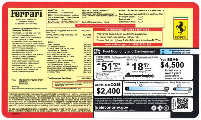 2021 Ferrari SF90 Stradale Coupe - 23012657 - 1