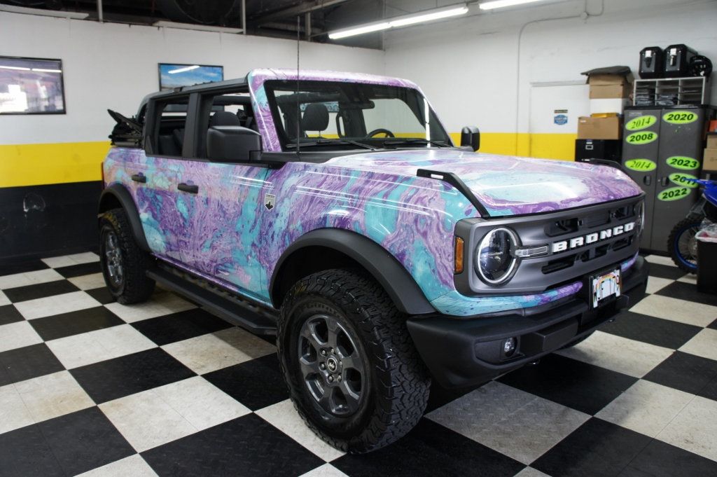 2021 Ford Bronco Big Bend 4x4! 1-Owner! Custom Wrap, Manual 7 spd, Only 3k miles - 22936221 - 1