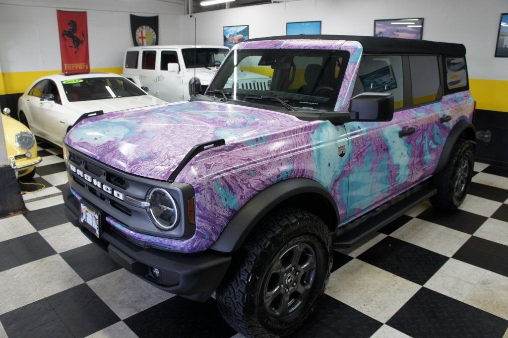 2021 Ford Bronco Big Bend 4x4! 1-Owner! Custom Wrap, Manual 7 spd, Only 3k miles - 22936221 - 24