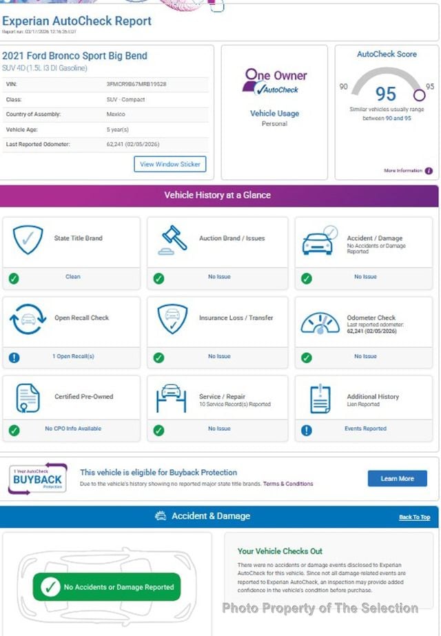 2021 Ford Bronco Sport BIG BEND 4X4 W/EQUIPMENT GROUP 200A & FORD CO-PILOT360 ASSIST - 22999387 - 11