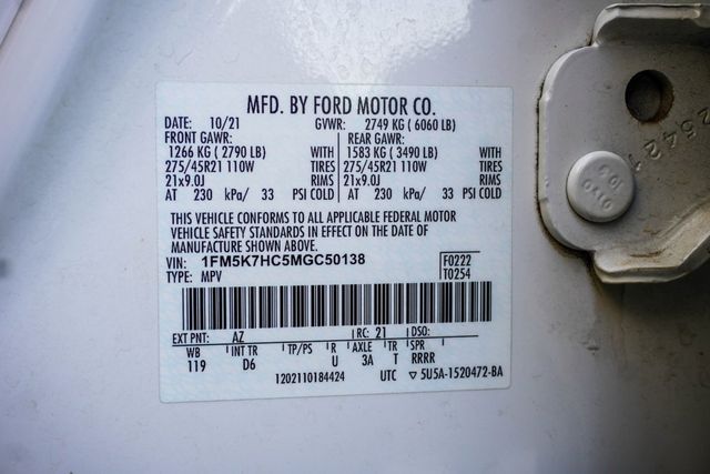 2021 Ford Explorer Platinum RWD - 22976661 - 37