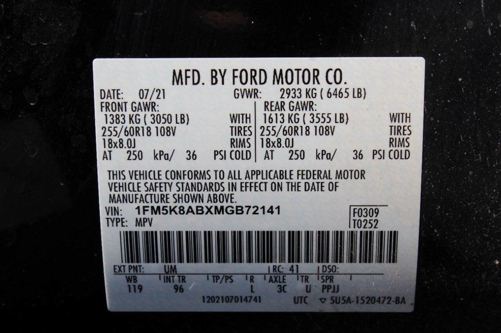 2021 Ford Explorer Police Interceptor Utility AWD 4dr SUV - 22927350 - 25