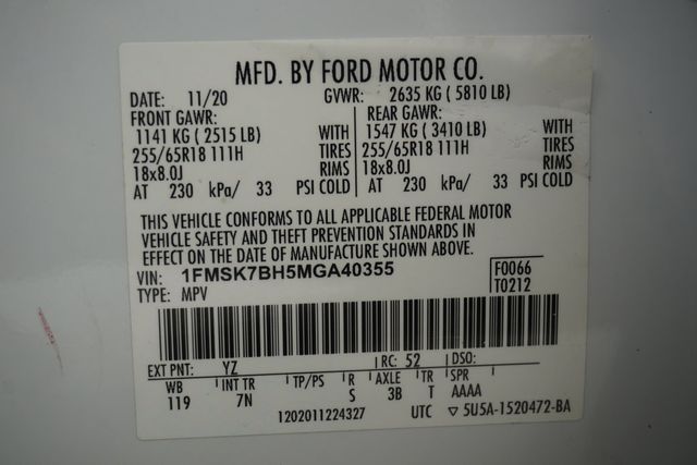 2021 Ford Explorer RWD - 23017364 - 30