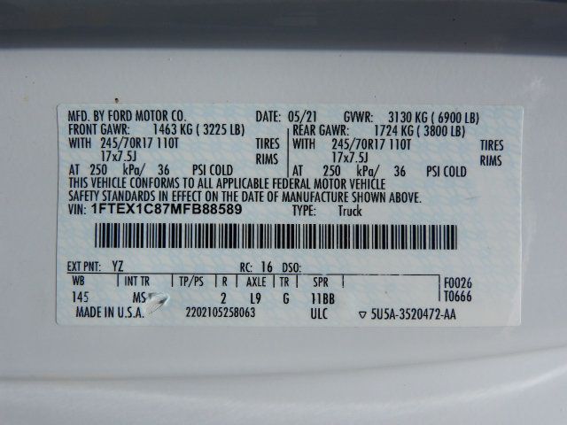2021 Ford F-150 3.5L V6 TURBO GAS*XLT*2WD*SUPERCAB*6.5FT. BED*"ARE" TOPPER - 23071401 - 52