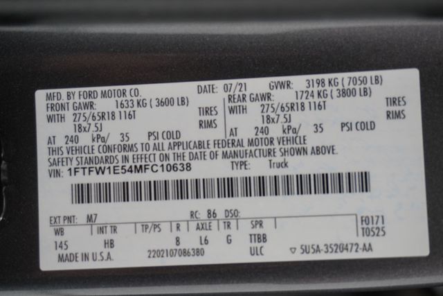 2021 Ford F-150 LARIAT 4WD SuperCrew 5.5' Box - 23004982 - 38