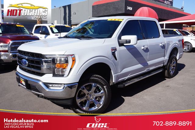 2021 Ford F-150 LARIAT, 4X4, PREMIUM WHEELS, RUNNING BOARDS, LEATHER SEATS - 22979392 - 0