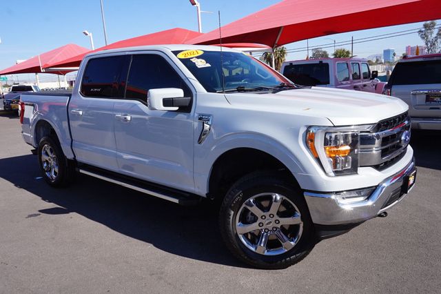 2021 Ford F-150 LARIAT, 4X4, PREMIUM WHEELS, RUNNING BOARDS, LEATHER SEATS - 22979392 - 1