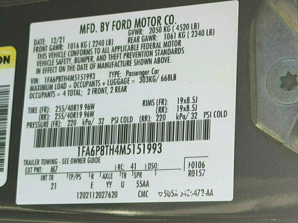 2021 Ford Mustang EcoBoost Fastback - 23025059 - 46