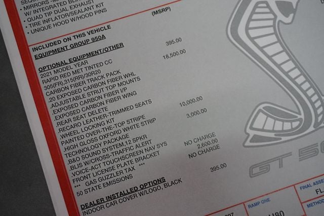 2021 Ford Mustang *Golden Ticket* *$106k+MSRP* *Carbon Track Pkg* *Painted Stripe* - 22957222 - 12