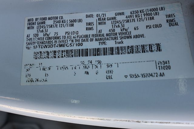 2021 FORD Super Duty F-350 DRW XL STX 4WD Crew Cab 8' Box - 23056461 - 37