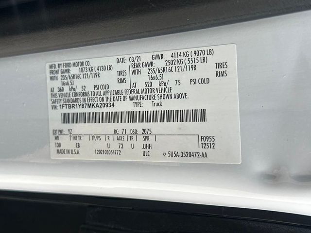 2021 Ford Transit Cargo Van Base - 22926980 - 21