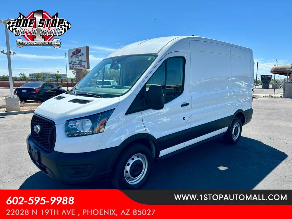 2021 Ford Transit Cargo Van T-150 130" Med Rf 8670 GVWR RWD - 22569413 - 0